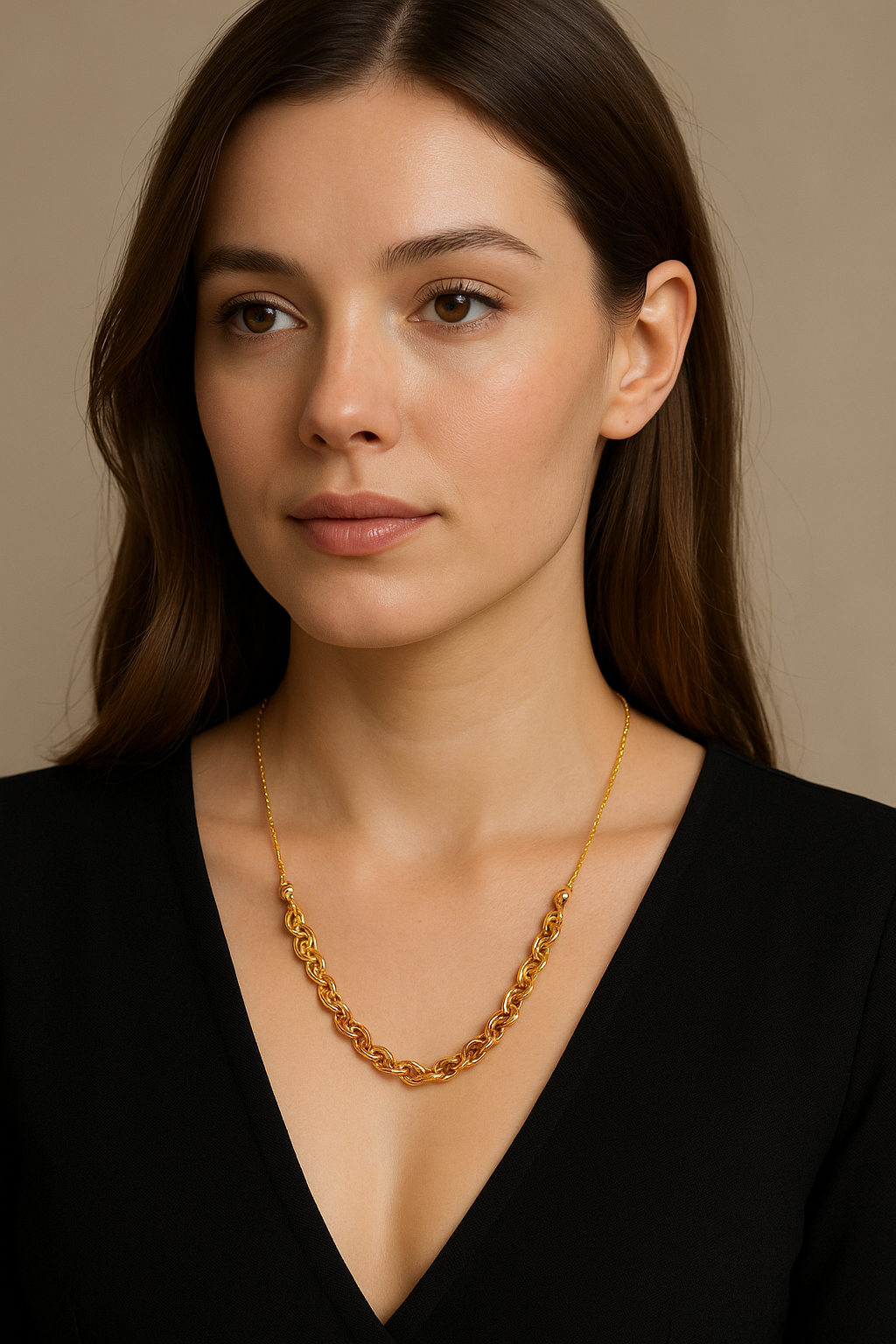 18K Rose Gold Chained Necklace