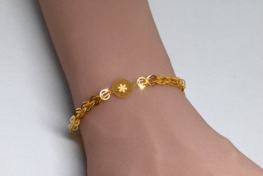 21k Chained Bracelet