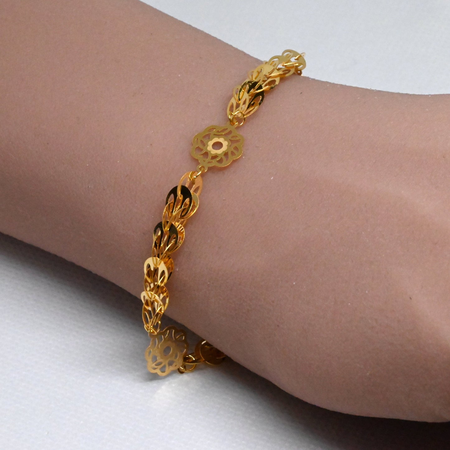 21K Flower Bracelet