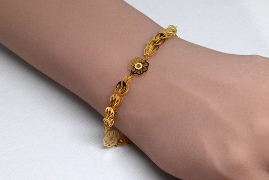 21K Flower Bracelet