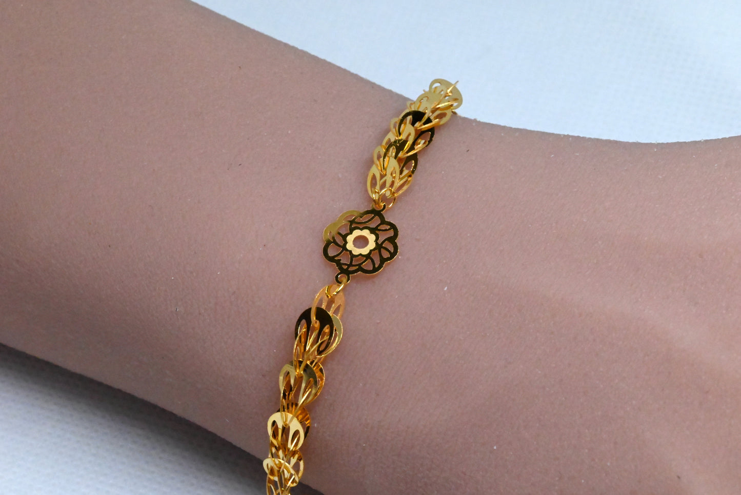 21K Flower Bracelet