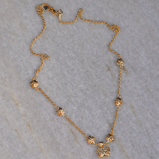 18K Necklace & Earrings Set