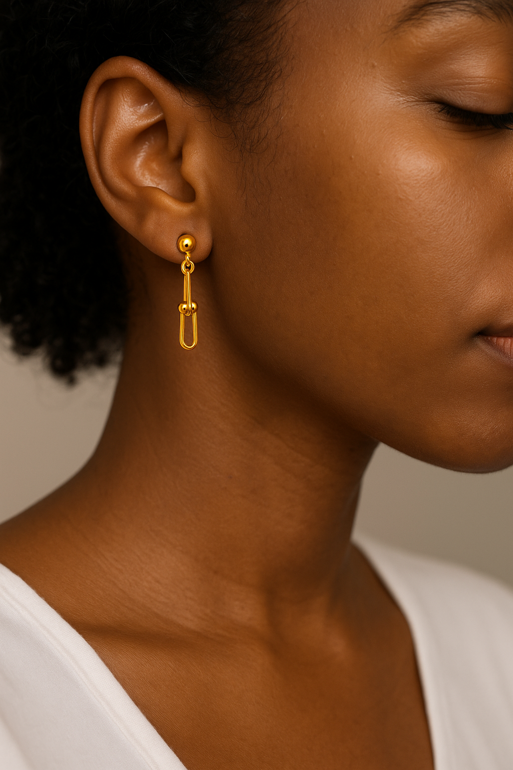 21k Dangling Gold Earrings