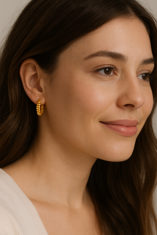 21k Hoop Earrings