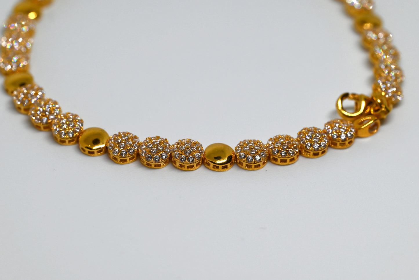 21K Bracelet With Zircon Crystal