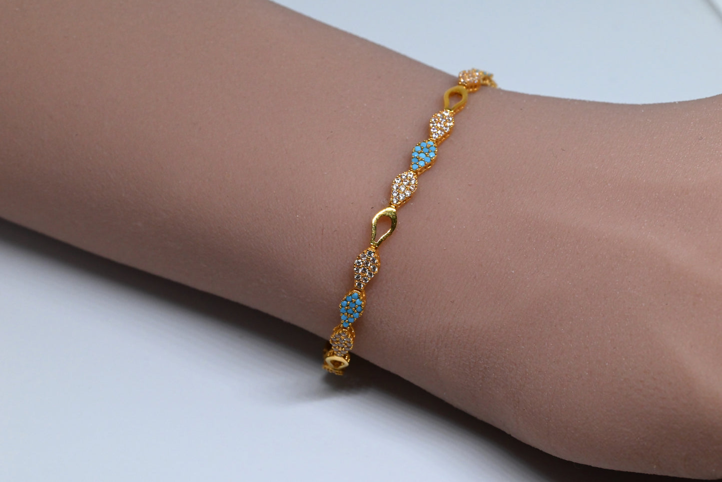 21k Bracelet With Zircon Stone