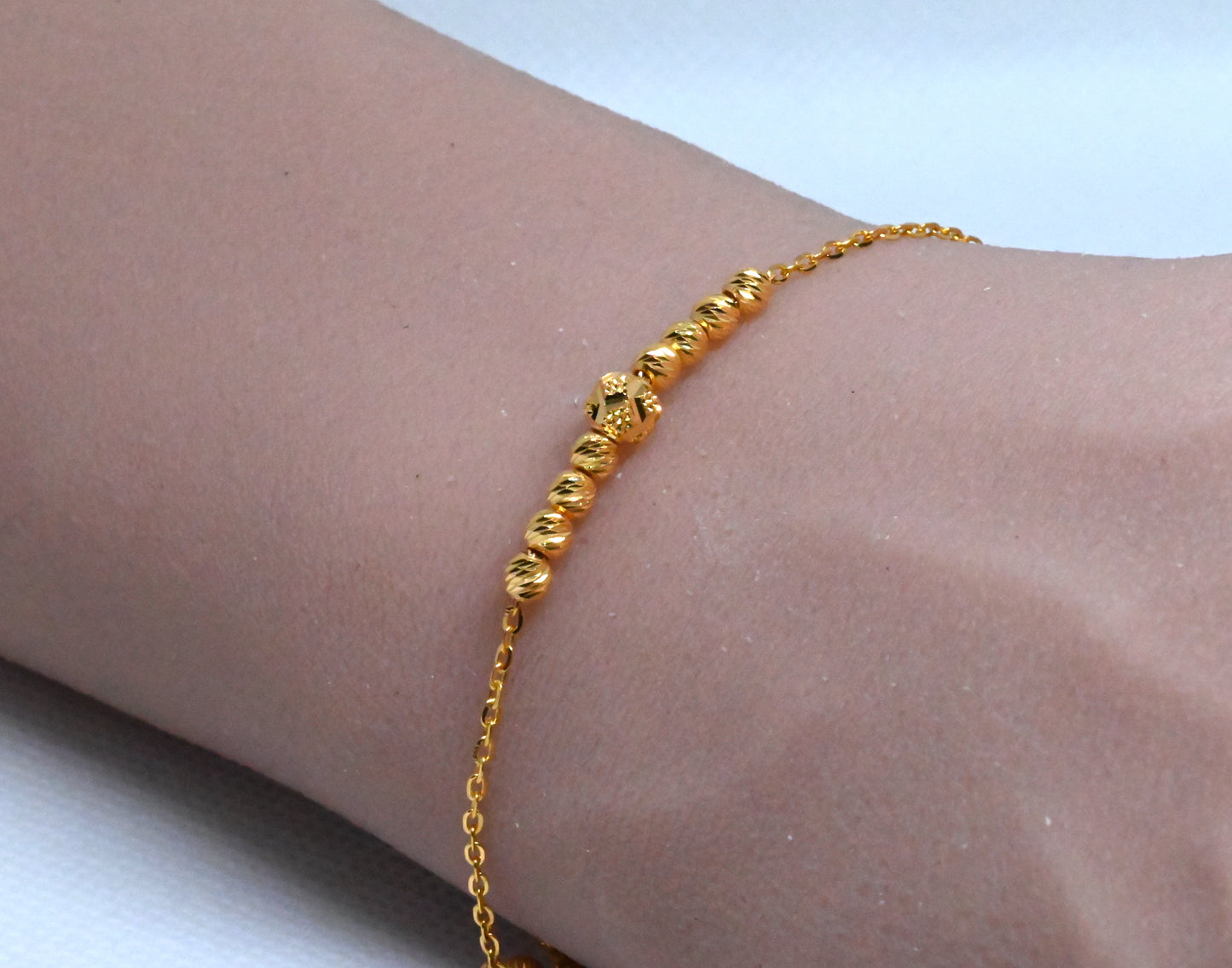 21K Gold Ball Bracelet Design