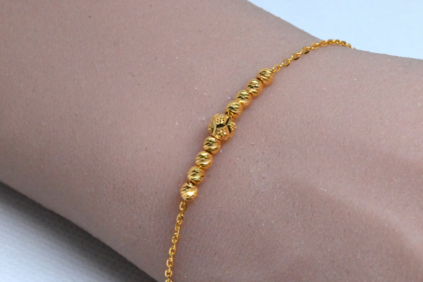 21K Gold Ball Bracelet Design