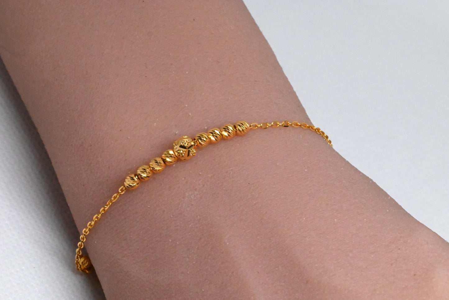 21K Gold Ball Bracelet Design