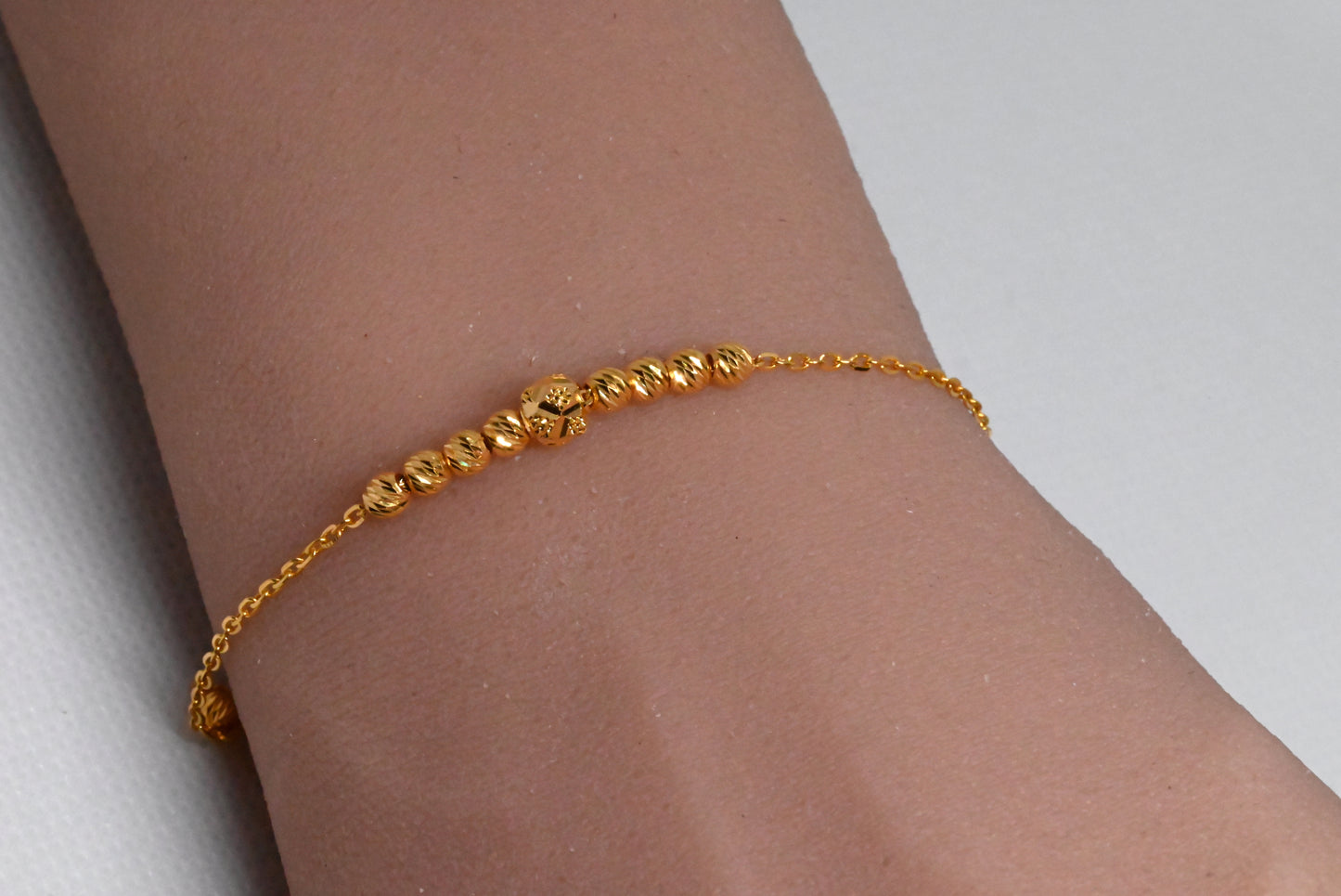 21K Gold Ball Bracelet Design