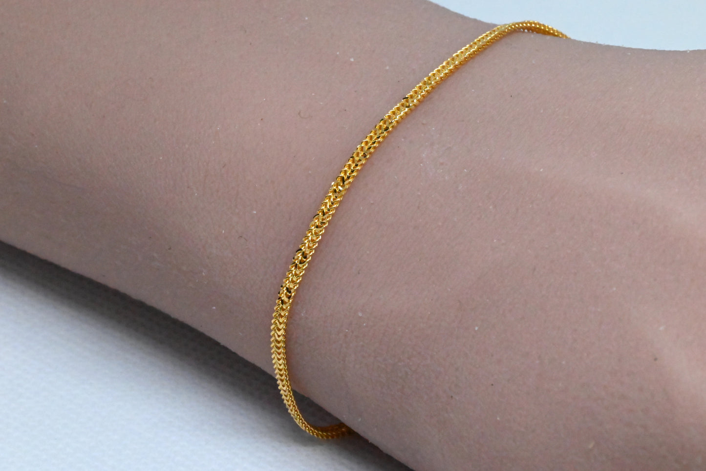 21k Rolo Chain Bracelet