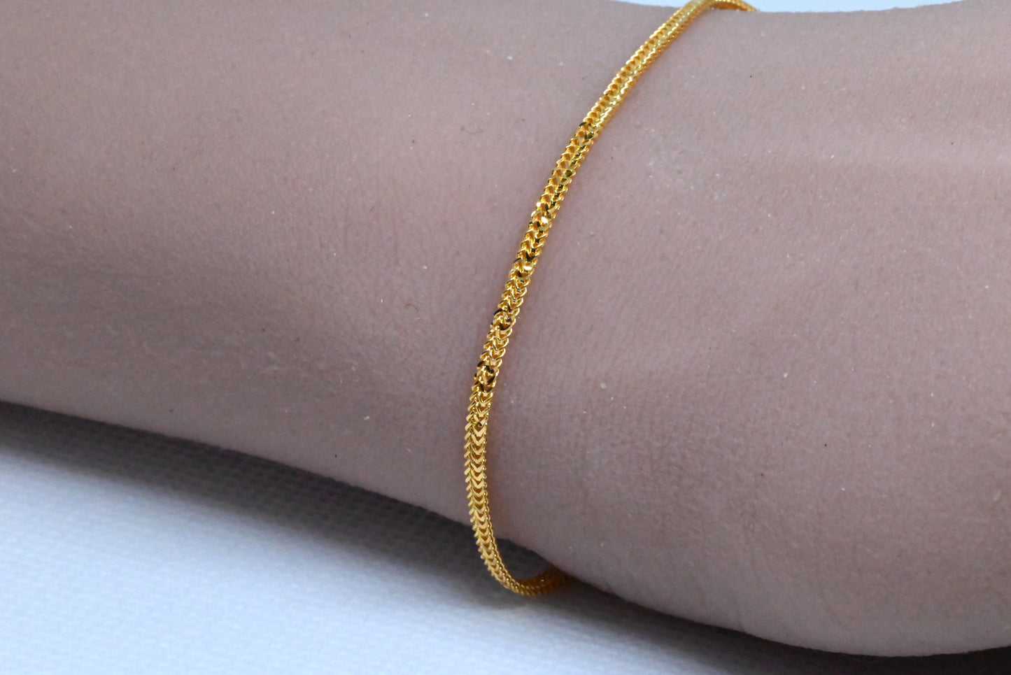 21k Rolo Chain Bracelet