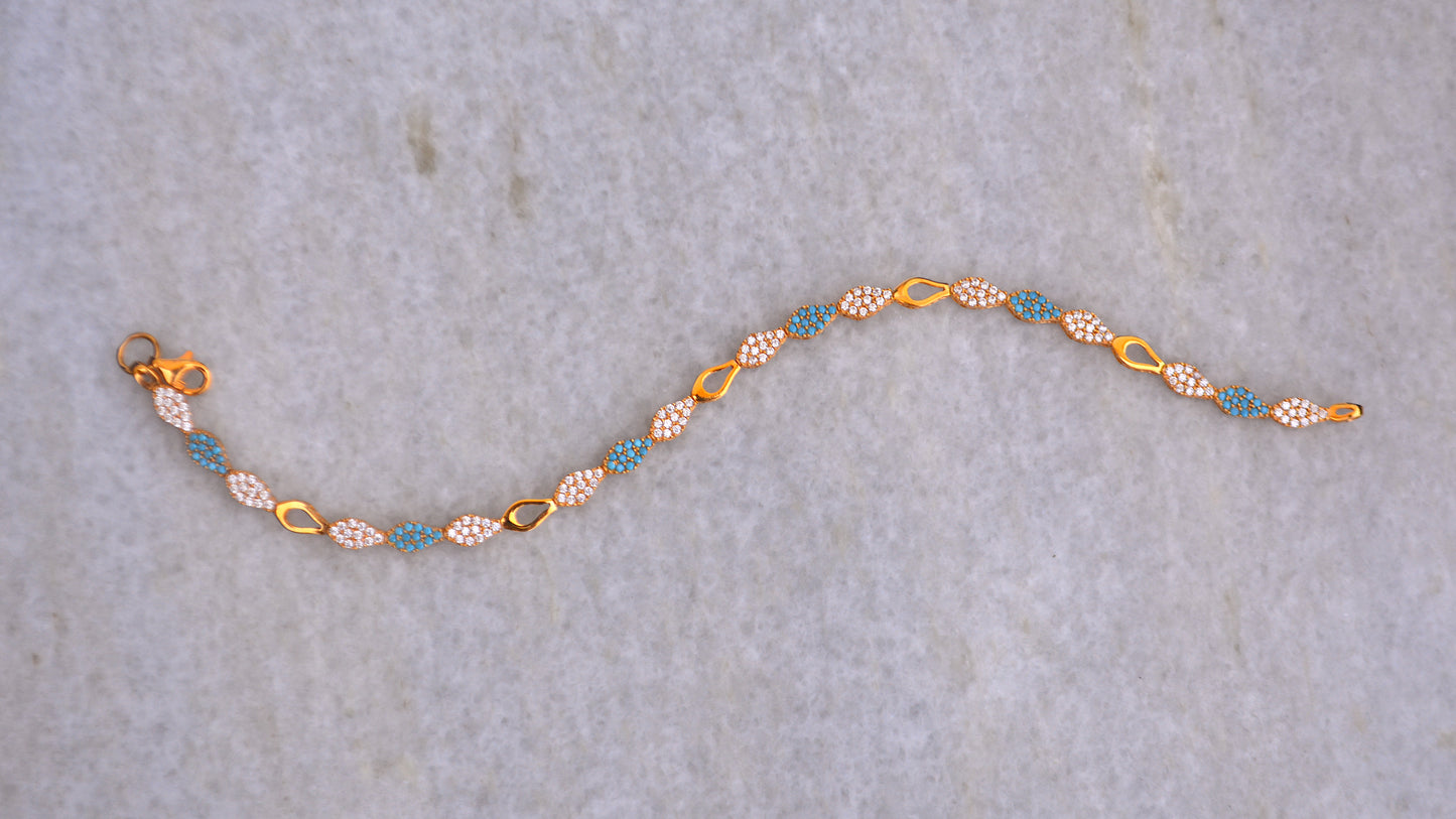 21k Bracelet With Zircon Stone