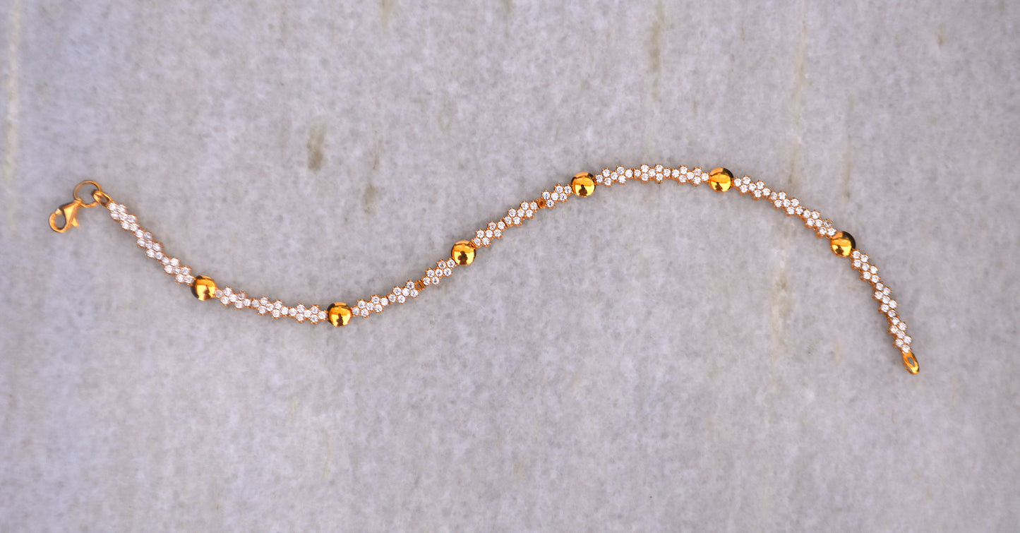 21K Bracelet With Zircon