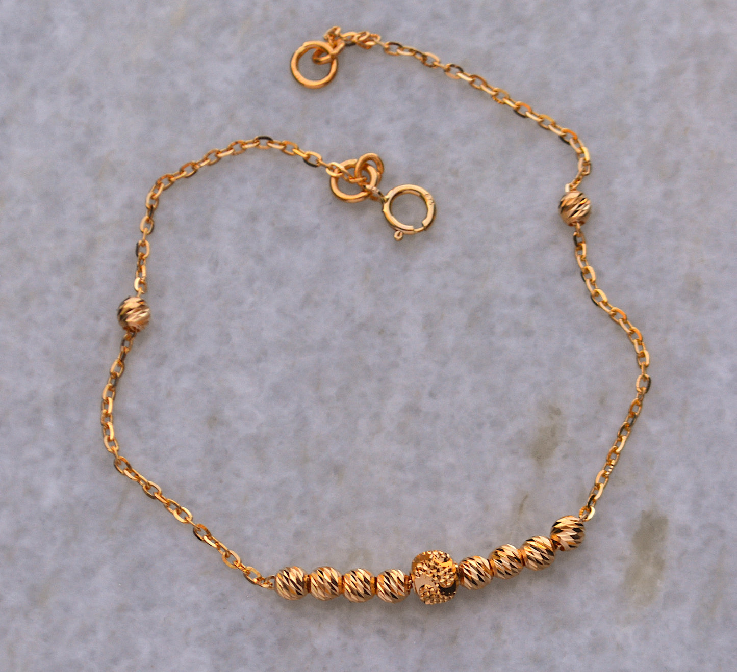 21K Gold Ball Bracelet Design