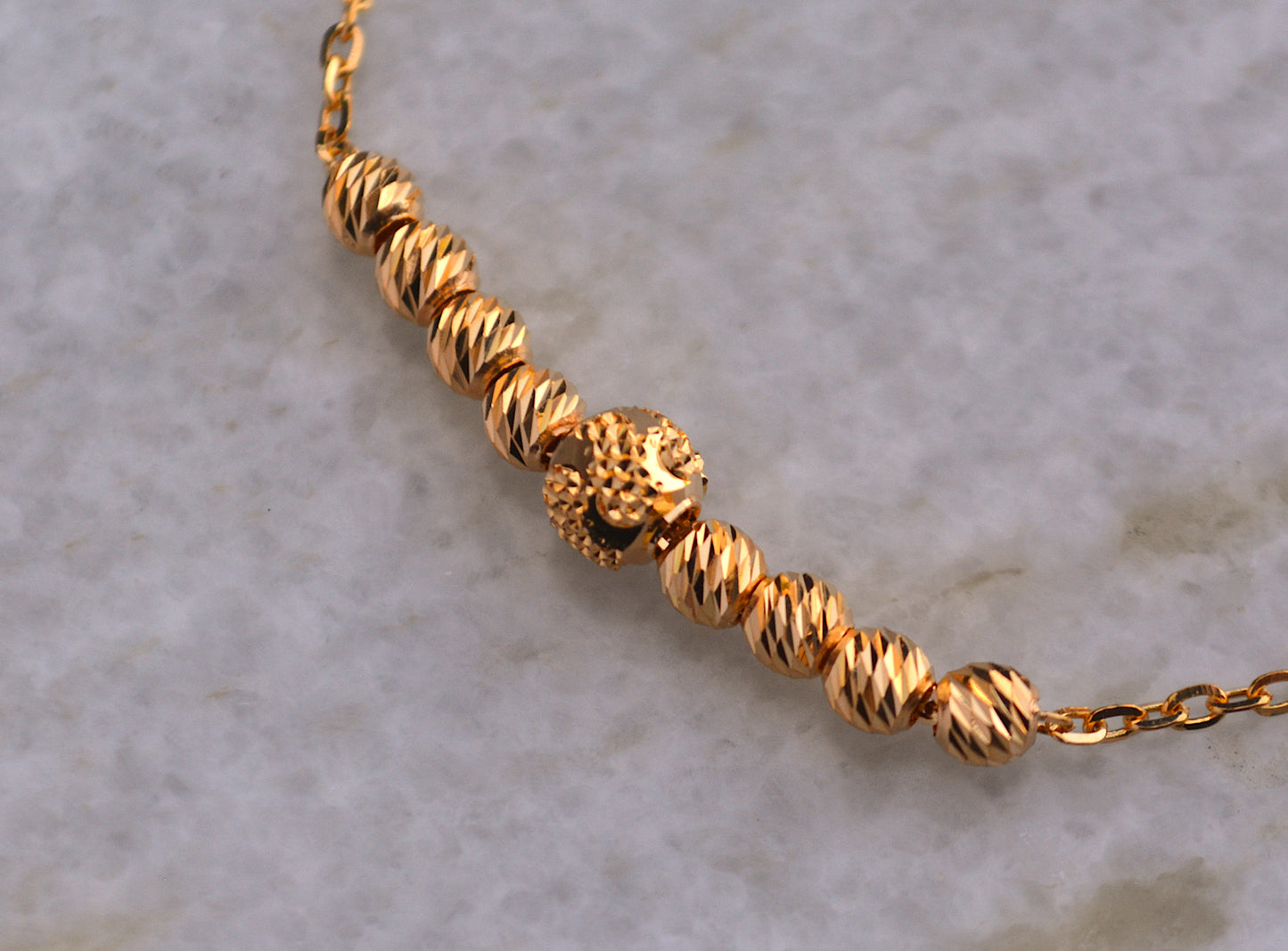 21K Gold Ball Bracelet Design