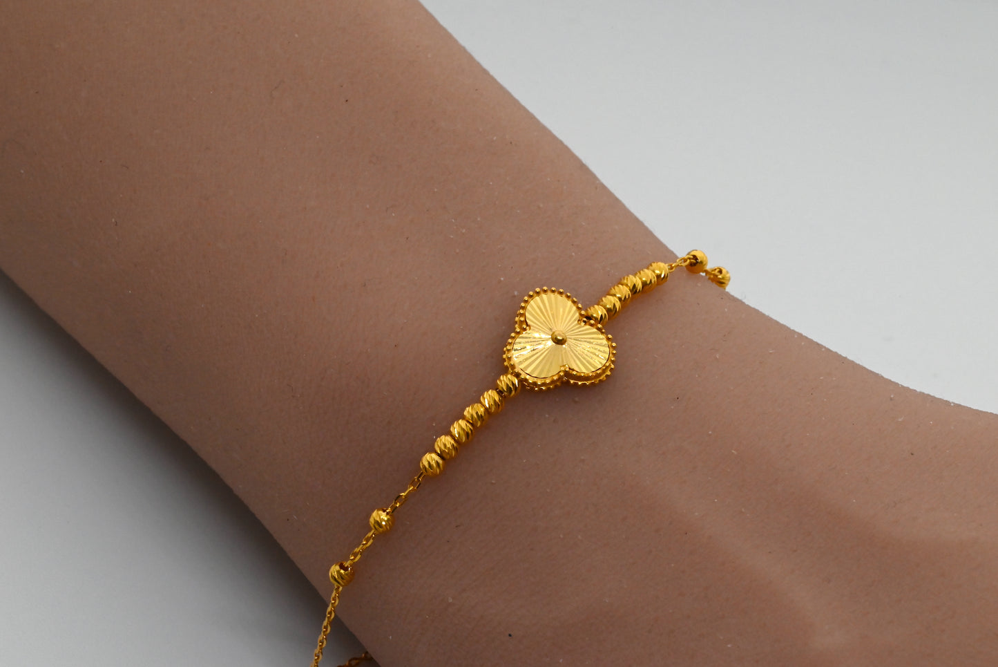 21k Gold Flower Design Bracelet