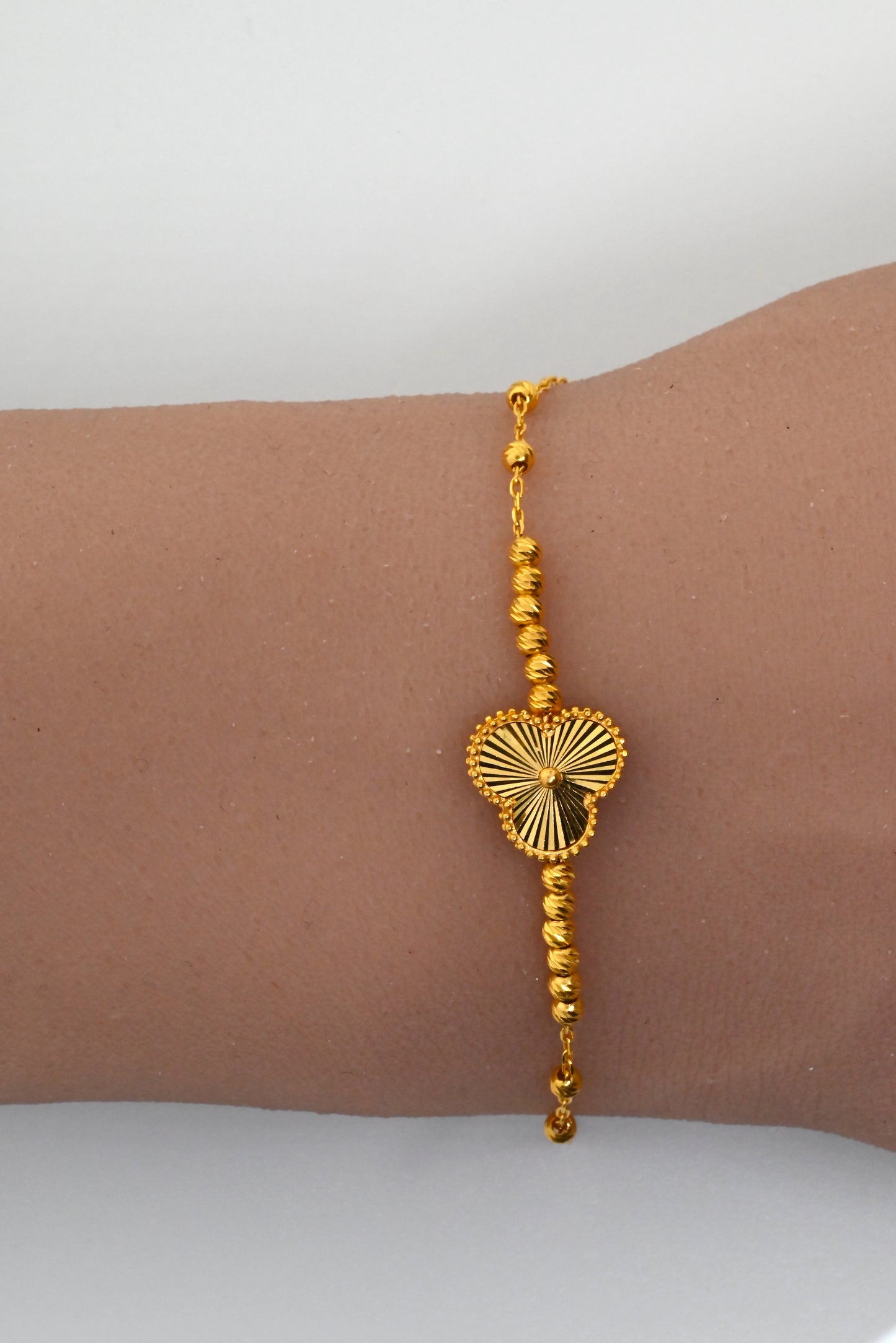 21k Gold Flower Design Bracelet