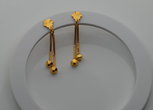 21k Dangling Gold Earrings