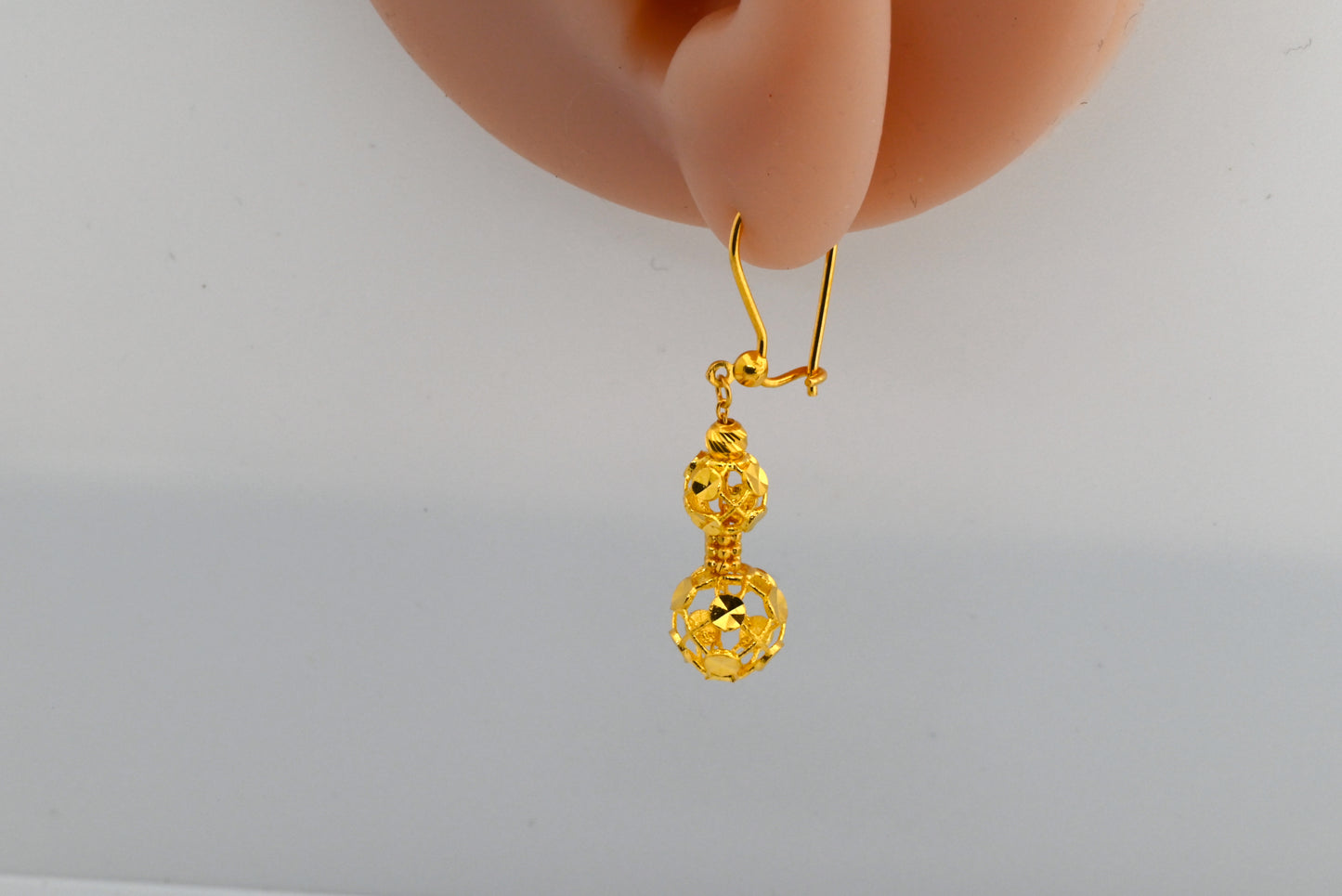 21k Solid Gold Dangling Earrings