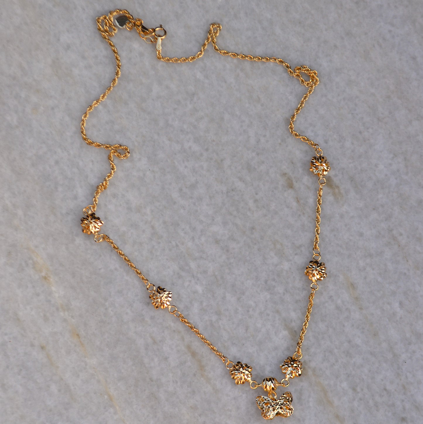 18K Necklace & Earrings Set