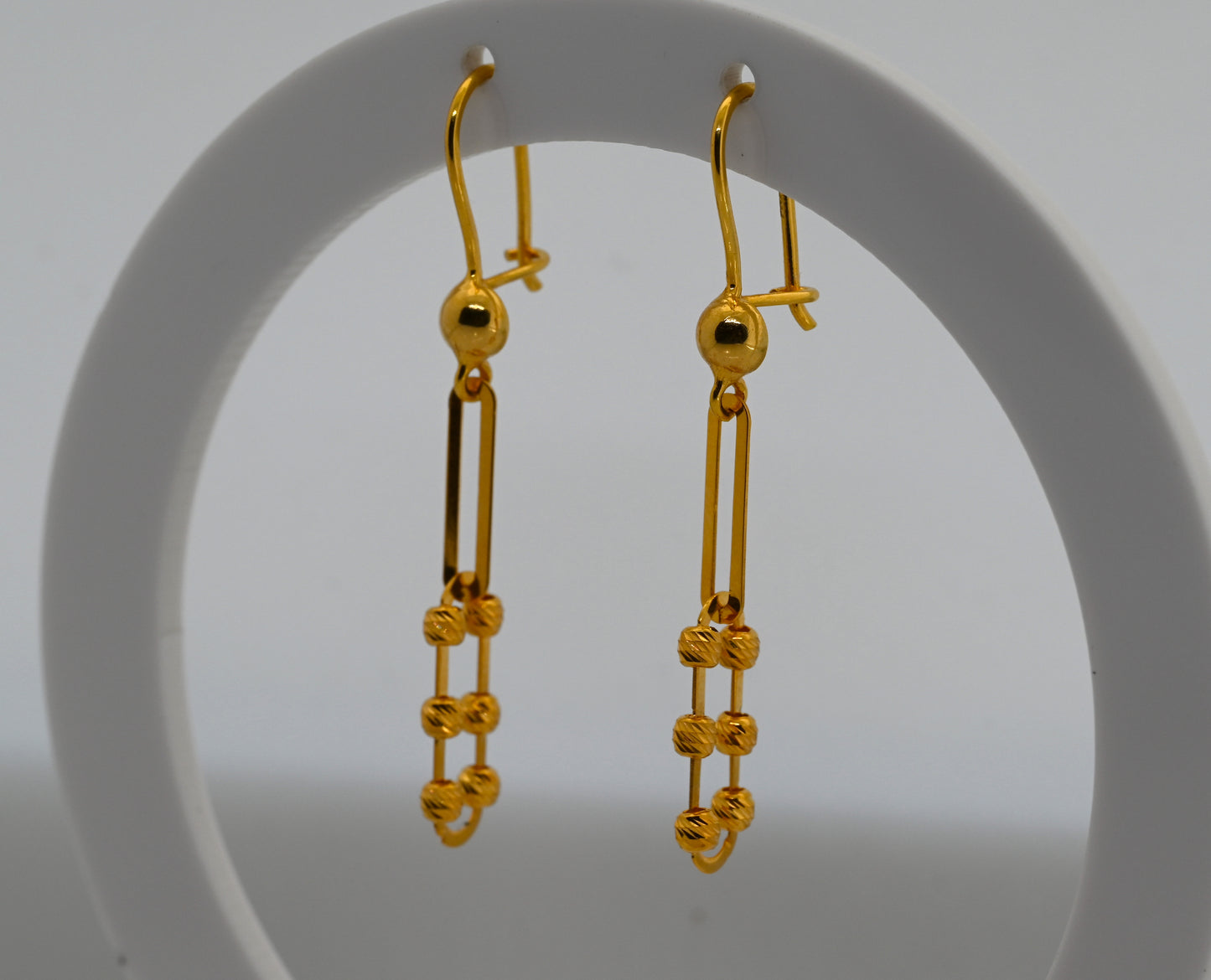 21k Dangling Gold Earrings