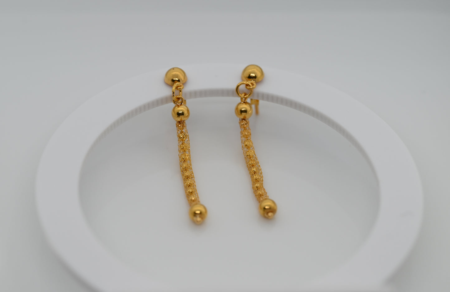 21k Dangling Unique Gold Earrings