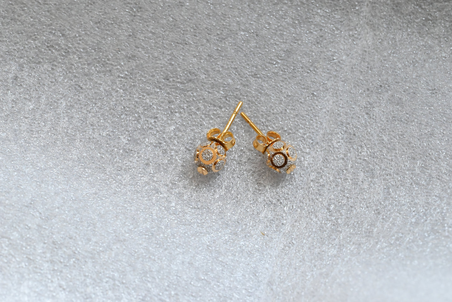 21k Genuine Gold Ball Earrings