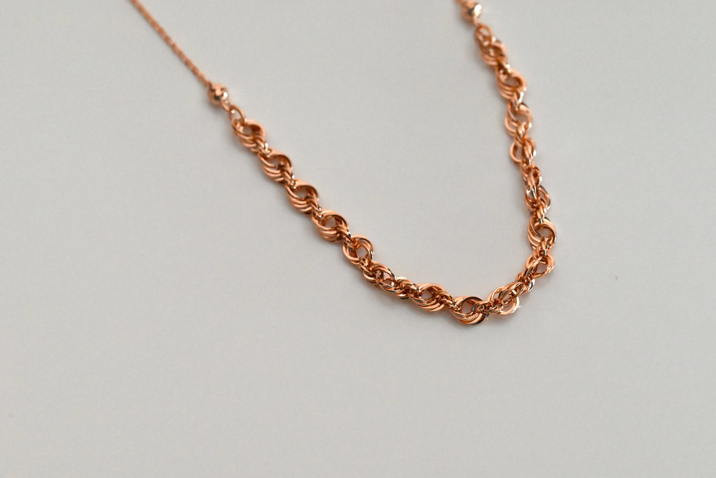 18K Rose Gold Chained Necklace