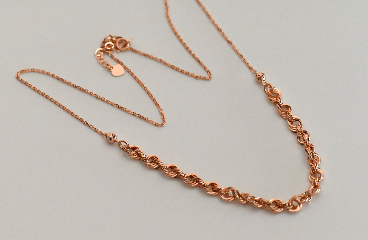 18K Rose Gold Chained Necklace