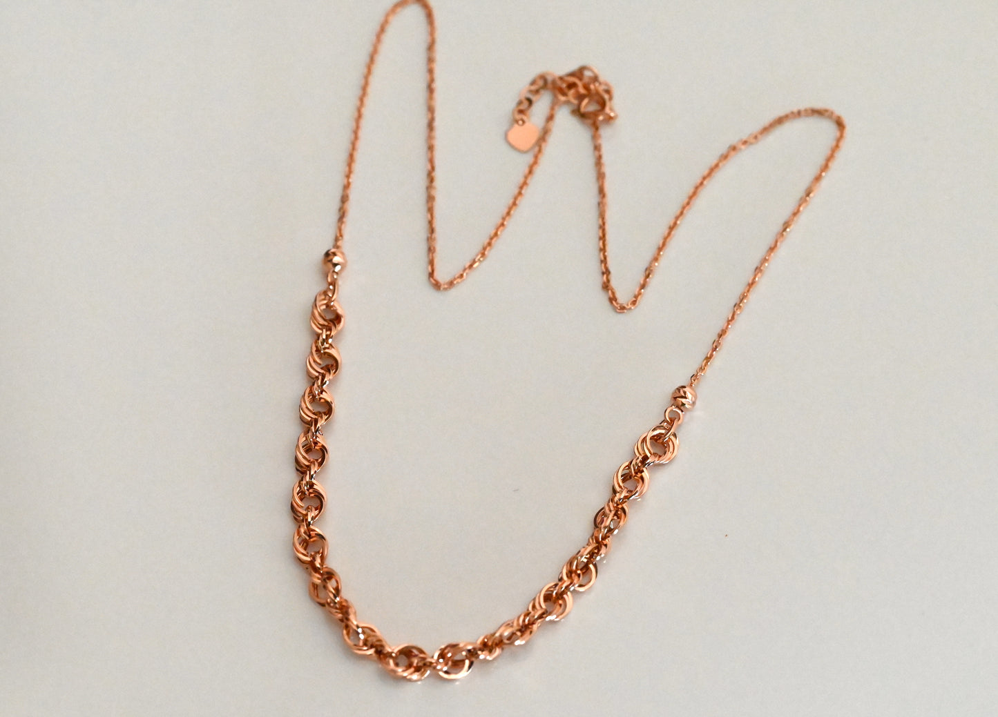 18K Rose Gold Chained Necklace