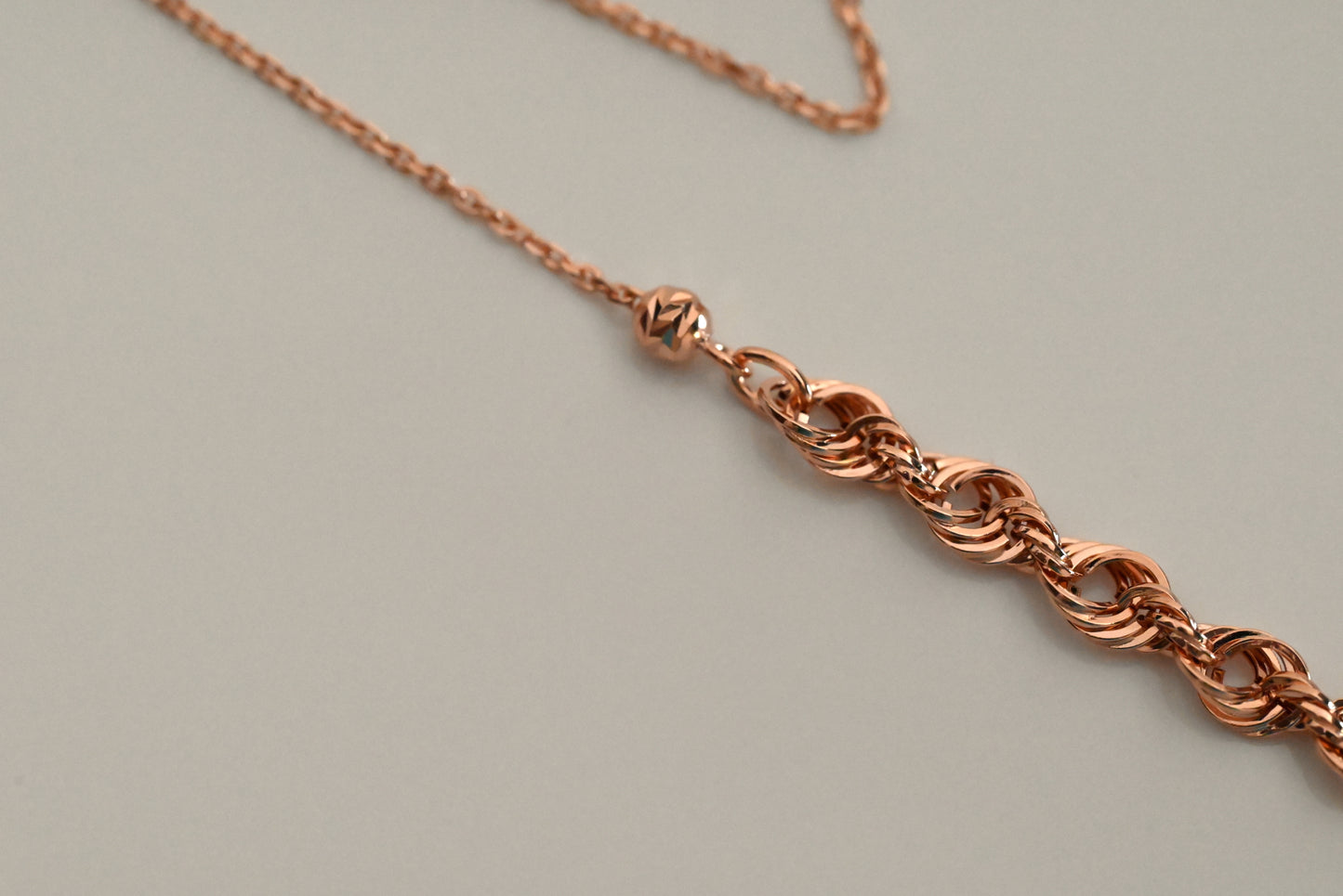 18K Rose Gold Chained Necklace