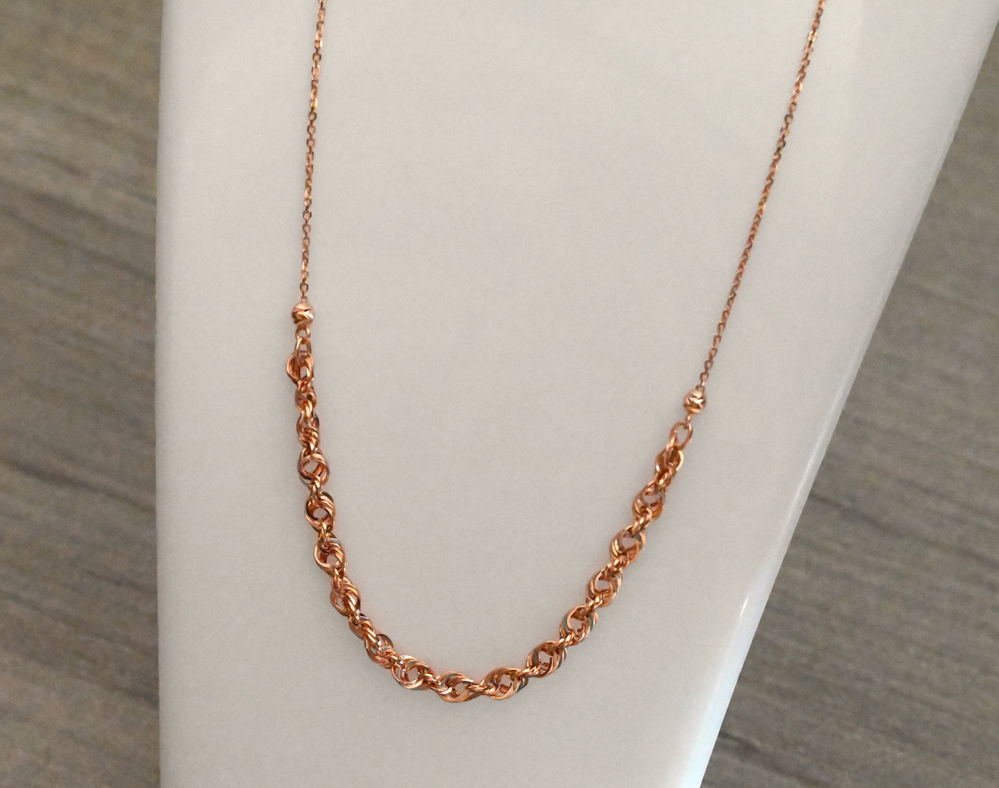 18K Rose Gold Chained Necklace