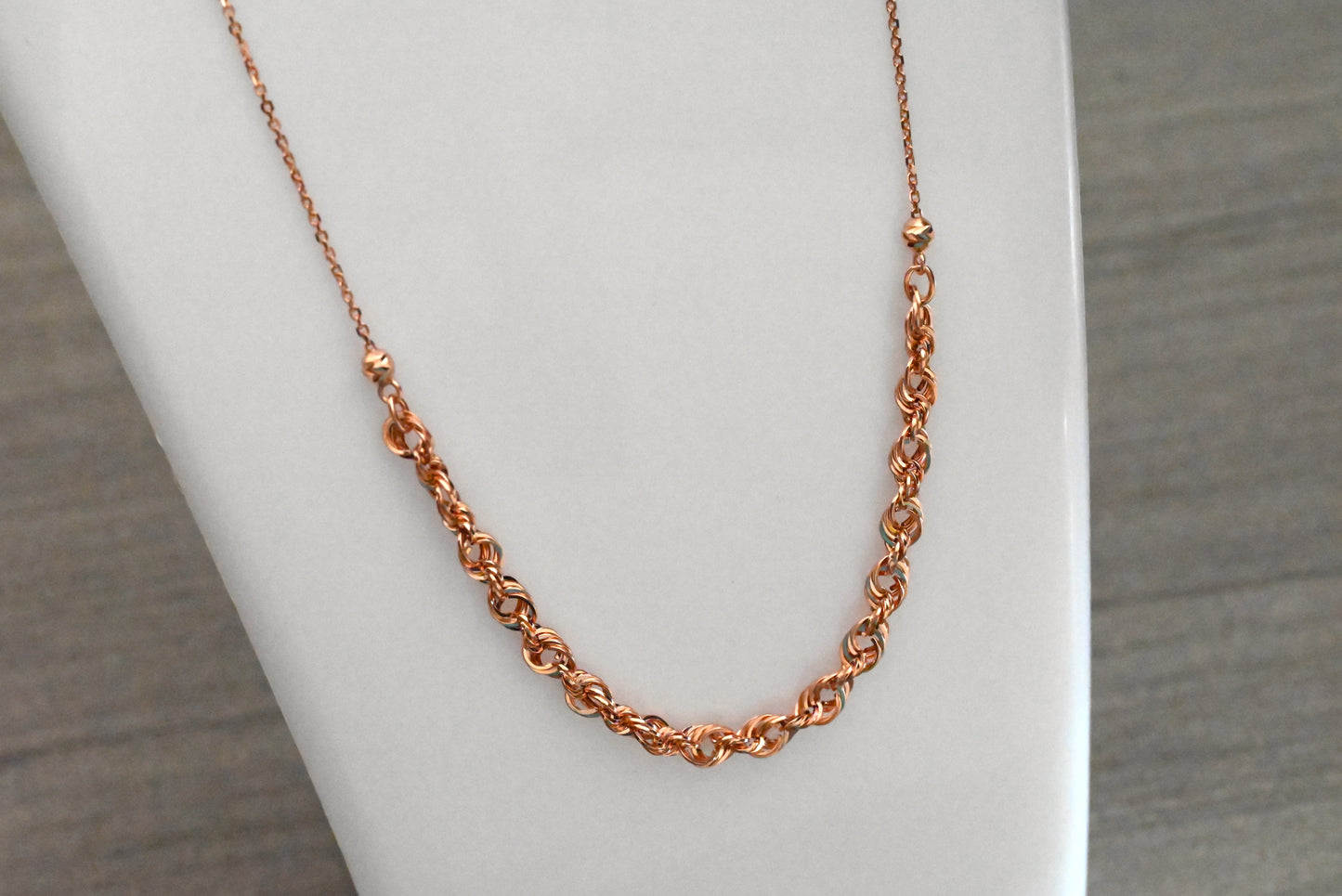 18K Rose Gold Chained Necklace