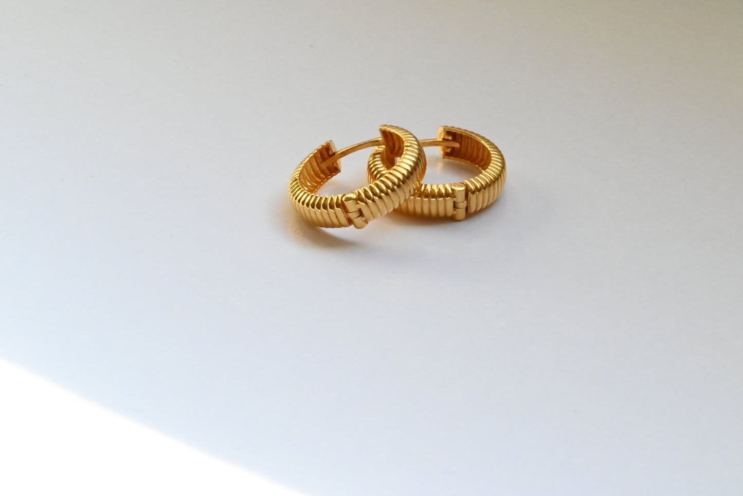 21k Hoop Strip Earrings