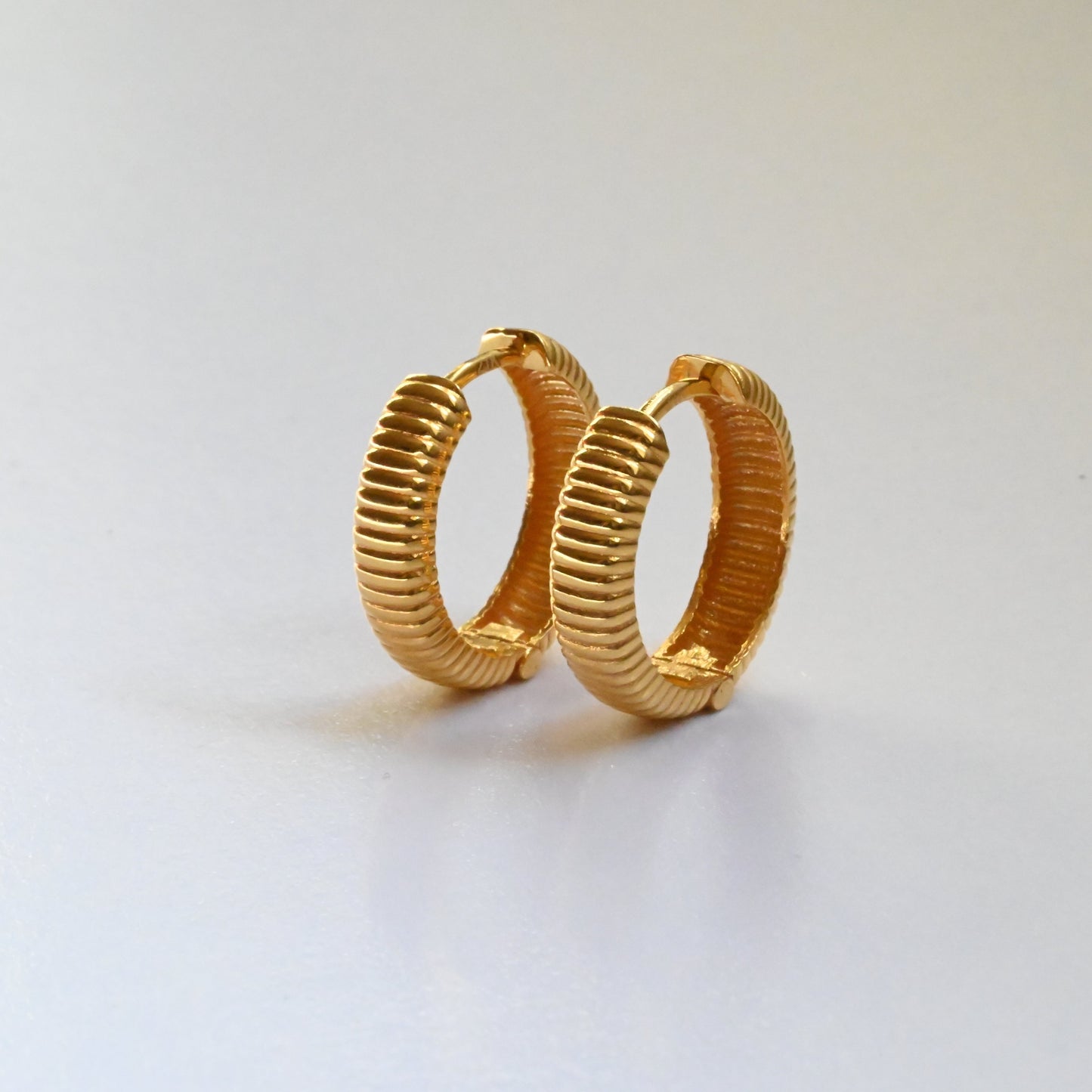 21k Hoop Strip Earrings