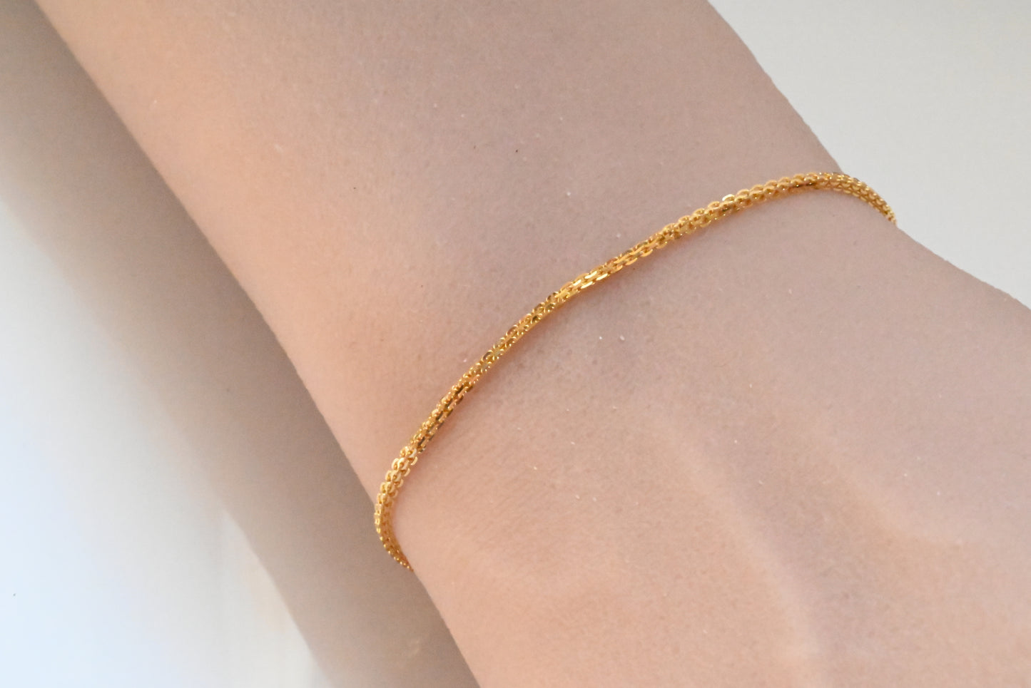 21k Box Chain Bracelet