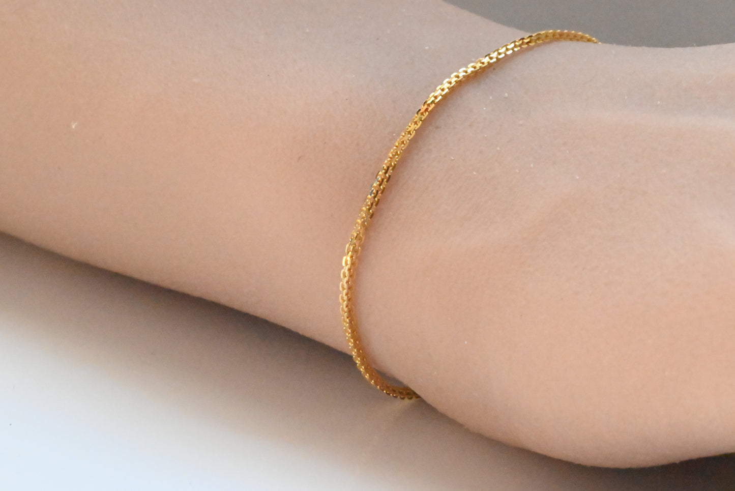 21k Box Chain Bracelet