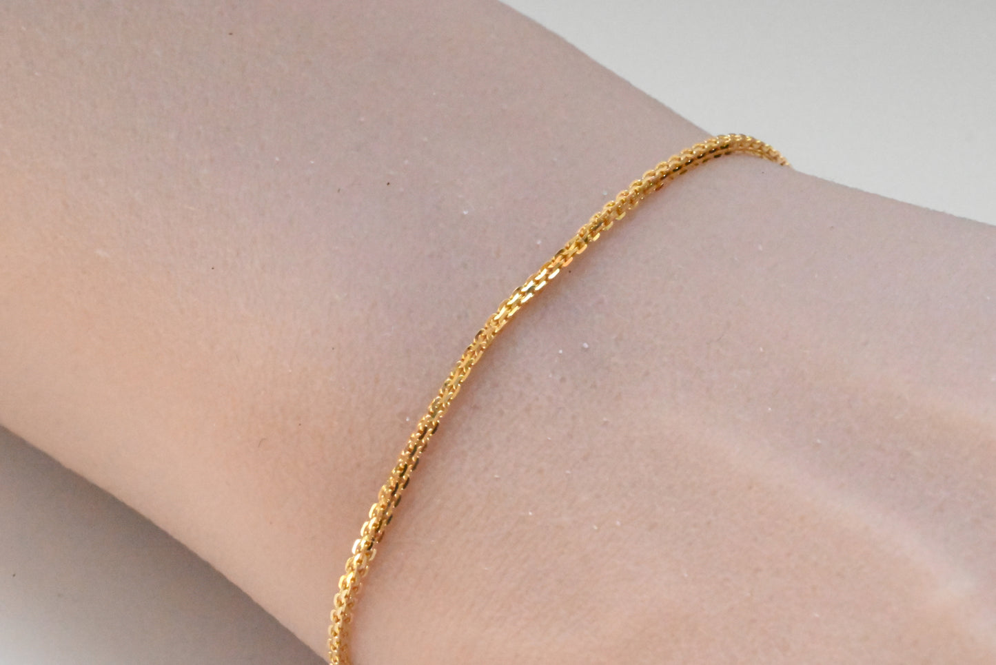 21k Box Chain Bracelet