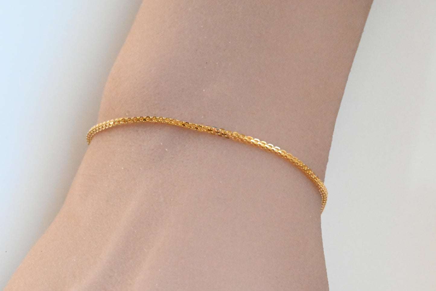 21k Box Chain Bracelet