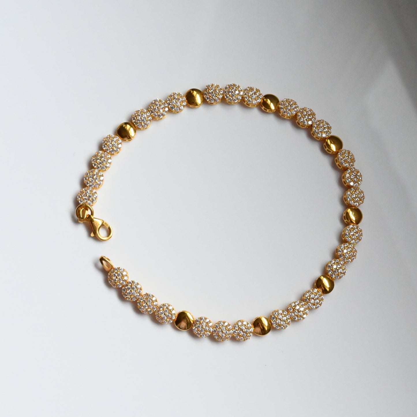 21K Bracelet With Zircon Crystal