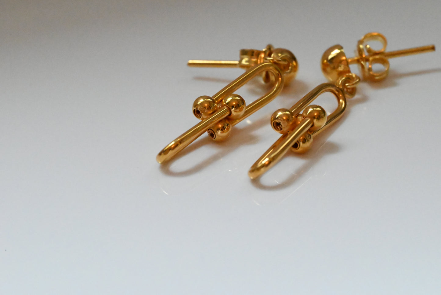 21k Dangling Gold Earrings